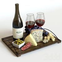 Red Wine & Grapes set