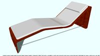 CHAISE LOUNGE DARK PLYWOOD & CHOOSE YOUR COLOR PADS BY JOHN A WEICK RA