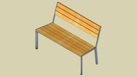 A11 12 3 40 light bench 120 without armrests
