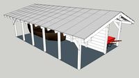Small polebarn storage shed