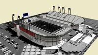 Model of Bronco Stadium