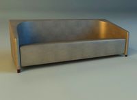 Sofa leather classic simple3d model
