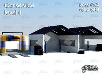 auto repair shop 3d model Car service Level 43d model