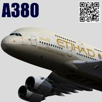 Airbus A380-8 Etihad Airways livery3d model