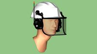 Safety First Series - Hearing Protection - Communications Headset 02 – Helmet Style + Shield