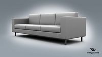 Sofa Simple 3 Section 3D Model