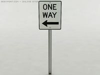One Way Sign 3D Model
