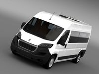 Peugeot Boxer Minibus 2014 3D Model