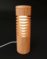 Wooden Lamp01 3D Model