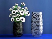 White Anemones in Silk Vase